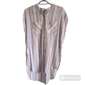 Anthropologie Holding Horses Merida Oversized Striped Tunic‎ Top Multi Size XSP